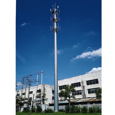 粉末で覆われた 40m スチールアンテナ プラットフォームを持つモノポール