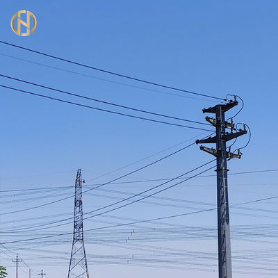 灰色色は55FT八角形の鋼鉄ポーランド人69KV NEA 50FTに60FT 65FT 70FT電流を通しました