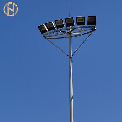セリウムGR65のフラッドライトのための円錐12メートル高いマスト ポーランド人IP65