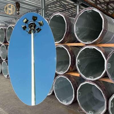 購入 高塔照明 25m 30m 35m 高さ 鉄 八角型 振動式 ライト ポール 上げ 降ろし 装置 洪水 LED ライト online manufacture