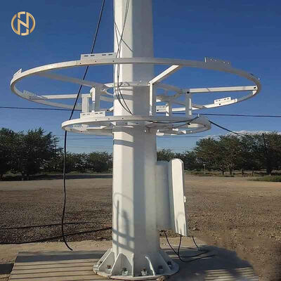 購入 25M-45M 自動昇降式ハイマストライトタワー：空港・スタジアム用ウインチシステム付き亜鉛メッキ管状鋼柱 online manufacture