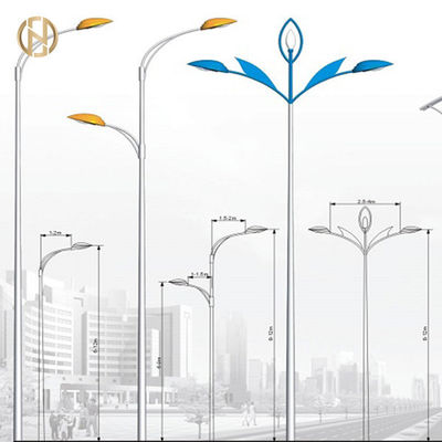 購入 8Mの街灯のポーランド人Q235Bの円形の円錐単一の腕ランプのポスト online manufacture