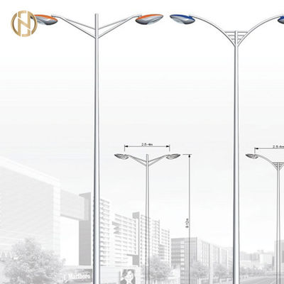 購入 シングルまたはダブルの腕を搭載する電流を通された太陽街灯ポーランド人/街灯柱/ランプの鋼鉄ポスト online manufacture