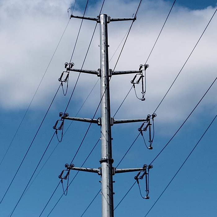 High-quality Export Octagonal Hot-dip Galvanized Transmission Line Steel Poles