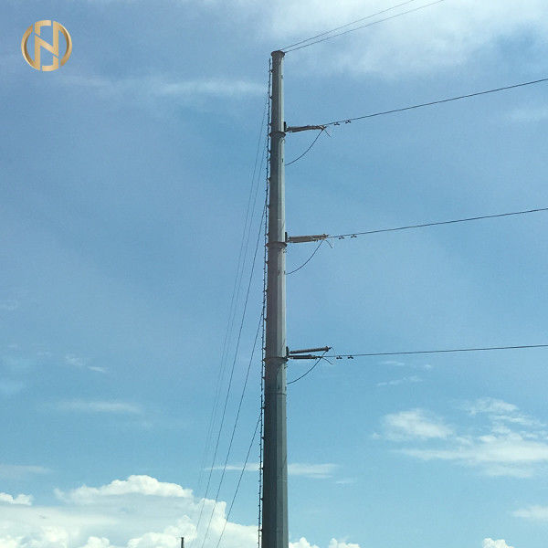21Mの69KVによって電流を通された電柱抵抗力がある鋼鉄ポストの風に電流を通した