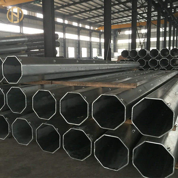 230KV伝達Monopoleタワー110FT ASTM A 123のための灰色の金属の電柱