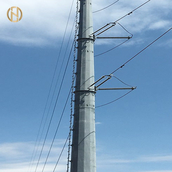69KV鋼鉄金属電信柱ASTM高い耐久性に電流を通す123熱いすくい