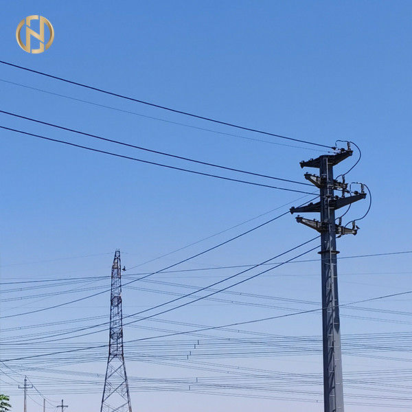 灰色色は55FT八角形の鋼鉄ポーランド人69KV NEA 50FTに60FT 65FT 70FT電流を通しました